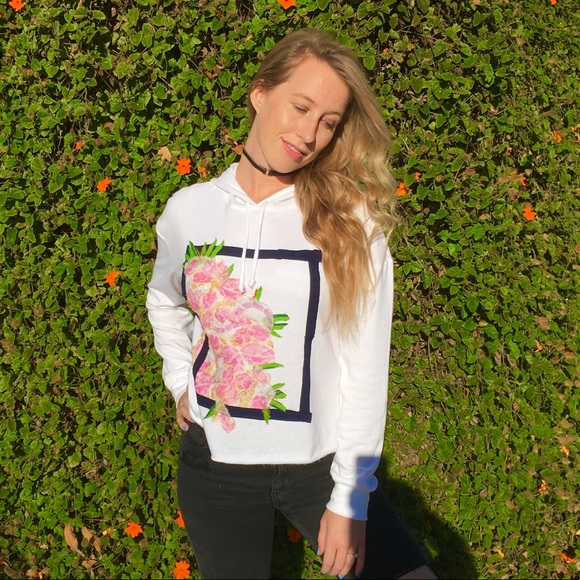 Refashioned Patchwork Soft White Hoodie - Picture 2 of 8